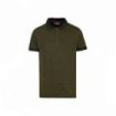 Upower Way Polo Hombre Manga Corta - Talla 4XL - Algodon Stretch, Ajuste Slim Fit, Ribetes en Contraste, Cierre Tres Botones, Aberturas Laterales, Proteccion DPI1 - Color Verde Oscuro