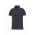 Upower Way Lady Polo Mujer Manga Corta - Talla L - Algodon Stretch, Ajuste Slim Fit, Transpirable, Ribetes en Contraste, Cierre de Tres Botones, Aberturas Laterales, Proteccion DPI1 - Color Gris Fucsia