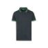 Upower Way Polo Hombre Manga Corta - Talla M - Algodon Stretch, Ajuste Slim Fit, Ribetes en Contraste, Cierre de Tres Botones, Aberturas Laterales, Proteccion DPI1 - Color Gris Asfalto Verdoso