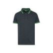 Upower Way Polo Hombre Manga Corta - Talla M - Algodon Stretch, Ajuste Slim Fit, Ribetes en Contraste, Cierre de Tres Botones, Aberturas Laterales, Proteccion DPI1 - Color Gris Asfalto Verdoso