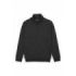 Upower Tautra Sudadera de Trabajo Confortable y Duradera - Talla 4XL - Media Cremallera, Cuello Ajustable, Canale Elastico, Proteccion DPI1 - Color Negro Carbon
