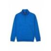 Upower Tautra Sudadera de Trabajo Confortable y Duradera - Talla 5XL - Media Cremallera, Cuello Ajustable, Canale Elastico, Proteccion DPI1 - Color Azul Regio