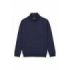 Upower Tautra Sudadera de Trabajo Confortable y Duradera - Talla L - Polialgodon Perchado, Media Cremallera, Cuello Ajustable, Detalles en Canale Elastico, Proteccion DPI1 - Color Azul Marino