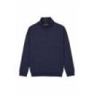 Upower Tautra Sudadera de Trabajo Confortable y Duradera - Talla L - Polialgodon Perchado, Media Cremallera, Cuello Ajustable, Detalles en Canale Elastico, Proteccion DPI1 - Color Azul Marino