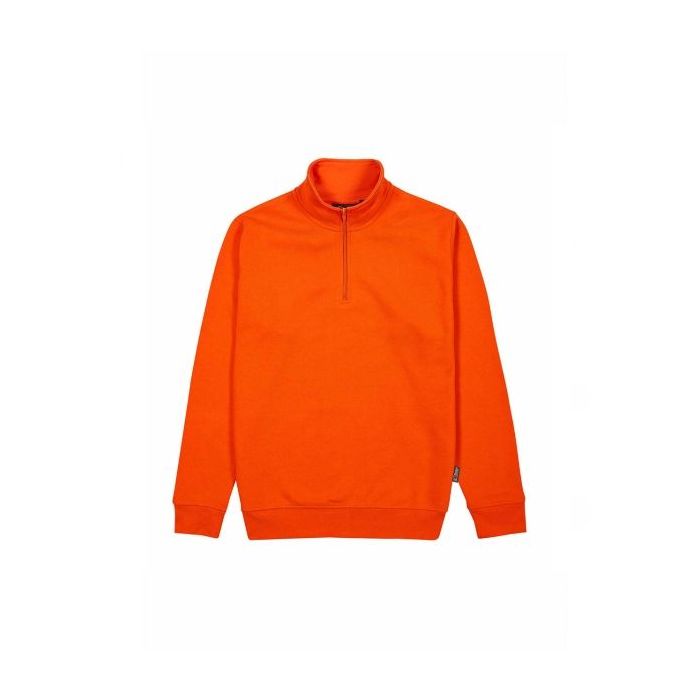Upower Tautra Sudadera de Trabajo Confortable y Duradera - Talla 2XL - Polialgodon Perchado, Media Cremallera, Cuello Ajustable, Detalles en Canale Elastico, Proteccion DPI1 - Color Naranja