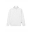 Upower Tautra Sudadera de Trabajo Confortable y Duradera - Talla S - Polialgodon Perchado, Media Cremallera, Cuello Ajustable, Puños Canale Elastico, Proteccion DPI1 - Color Blanco
