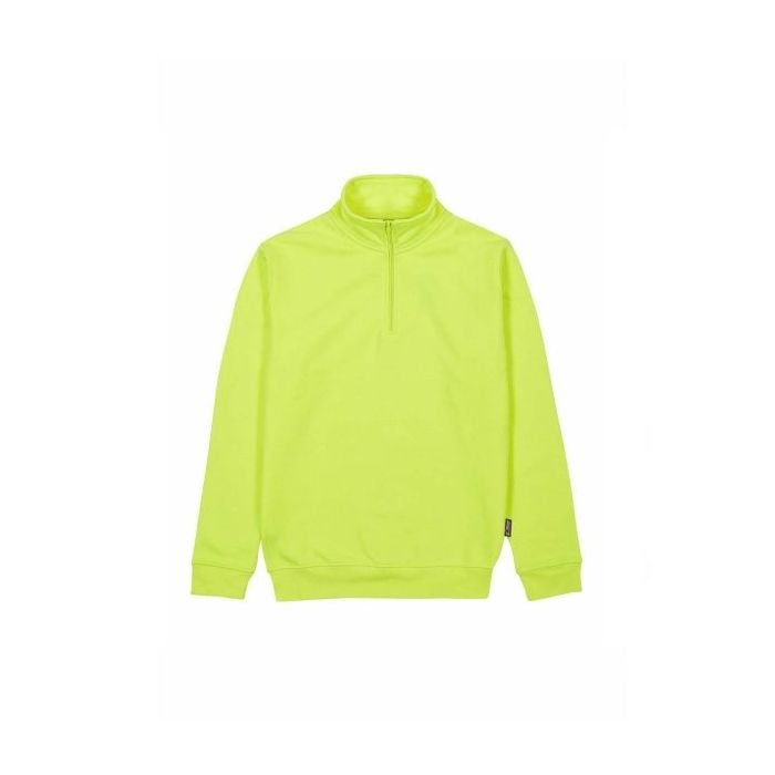Upower Tautra Sudadera de Trabajo Confortable y Duradera - Talla 2XL - Polialgodon Perchado, Media Cremallera, Manga Redonda, Cuello Ajustable, Proteccion DPI1 - Color Amarillo