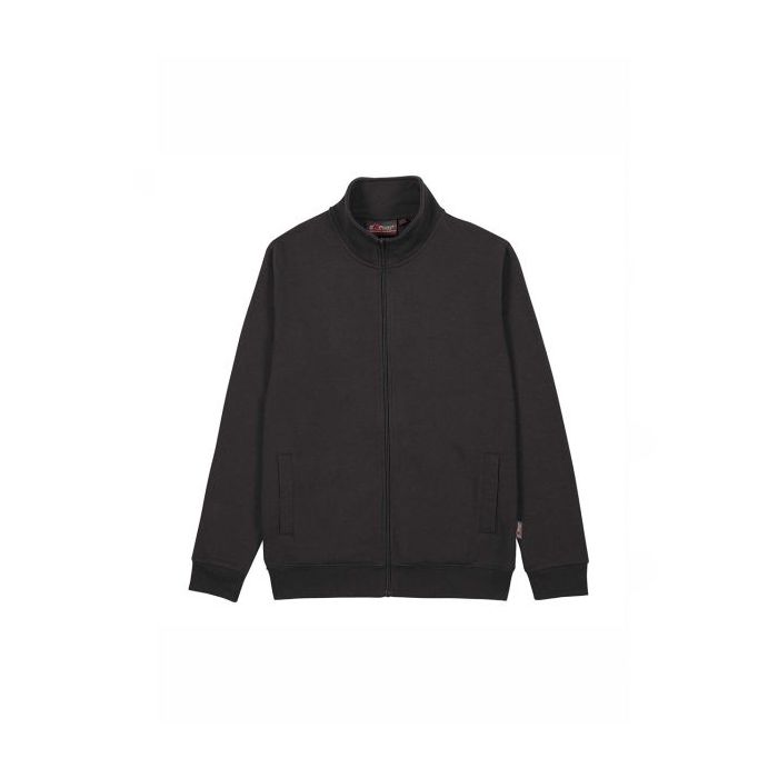 Upower Sotra Sudadera de Trabajo sin Capucha - Talla 4XL - Cremallera, Polialgodon Perchado, Diseño Ergonomico, Puños y Dobladillo Elastico, Bolsillos Laterales, Proteccion DPI1 - Color Negro Carbon