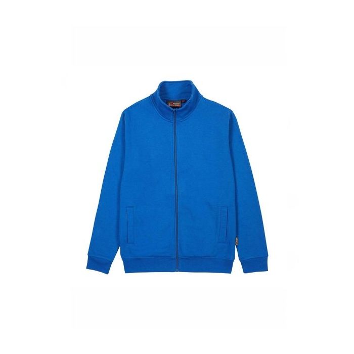 Upower Sotra Sudadera de Trabajo sin Capucha - Talla 4XL - Cremallera, Polialgodon Perchado, Diseño Ergonomico, Puños y Dobladillo Elastico, Bolsillos Laterales, Proteccion DPI1 - Color Azul Regio
