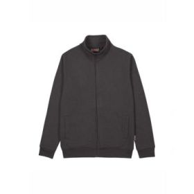 Upower Sotra Sudadera de Trabajo sin Capucha - Talla 2XL - Cremallera, Polialgodon Perchado, Diseño Ergonomico, Puños y Dobladillo Elastico, Bolsillos Laterales, Proteccion DPI1 - Color Gris Meteorito