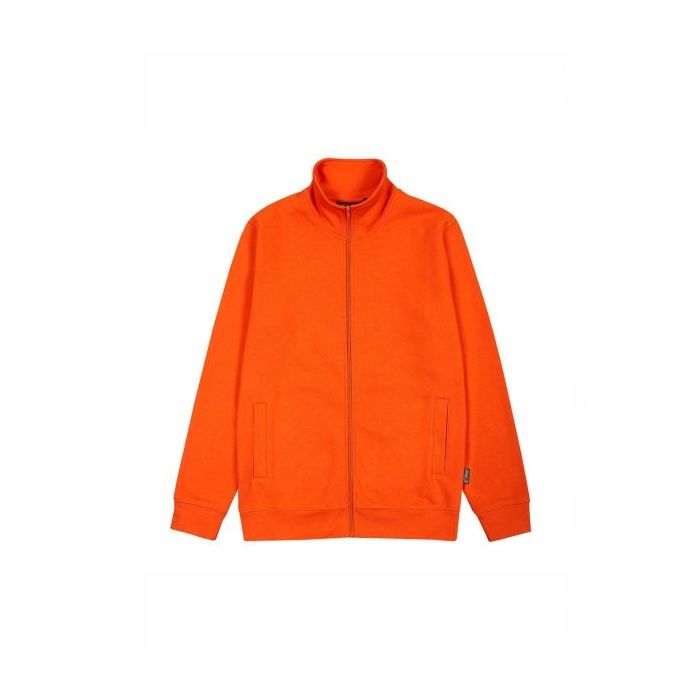 Upower Sotra Sudadera de Trabajo sin Capucha - Talla M - Cremallera, Polialgodon Perchado, Diseño Ergonomico, Puños y Dobladillo Elastico, Bolsillos Laterales, Proteccion DPI1 - Color Naranja