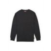 Upower Renga Camiseta de Manga Larga - Talla XL - Algodon Jersey Suave, Diseño Elegante con Canale, Refuerzos en Hombros y Cuello, Proteccion DPI1 - Color Negro Carbon