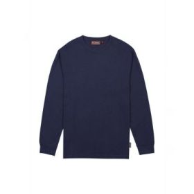 Upower Renga Camiseta de Manga Larga - Talla 4XL - Algodon Jersey Suave, Diseño Elegante con Canale, Refuerzos en Hombros y Cuello, Proteccion DPI1 - Color Azul Marino