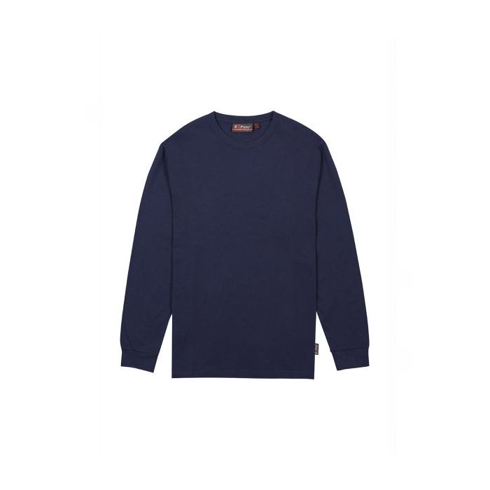 Upower Renga Camiseta de Manga Larga - Talla 5XL - Algodon Jersey Suave, Diseño Elegante con Canale, Refuerzos en Hombros y Cuello, Proteccion DPI1 - Color Azul Marino