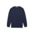 Upower Renga Camiseta de Manga Larga - Talla XL - Algodon Jersey Suave, Diseño Elegante con Canale, Refuerzos en Hombros y Cuello, Proteccion DPI1 - Color Azul Marino
