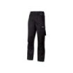 Upower Mallorca Pantalon de Trabajo Ergonomico - Talla M - Algodon Elastico, Cintura Elastica, Multiples Bolsillos, Refuerzos Estrategicos, Cinta Reflectante, Triple Costura - Color Negro Carbon
