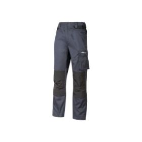 Upower Mallorca Pantalon de Trabajo con Algodon Elastico - Talla 3XL - Diseño Ergonomico, Cintura Elastica, Multiples Bolsillos, Refuerzos Estrategicos, Cinta Reflectante - Color Gris Oscuro