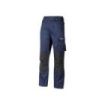 Upower Mallorca Pantalon de Trabajo Ergonomico - Talla L - Algodon Elastico, Cintura Elastica, Multiples Bolsillos, Refuerzos Estrategicos, Detalles Reflectantes, Triple Costura - Color Azul Oscuro Westlake