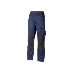 Upower Mallorca Pantalon de Trabajo con Diseño Ergonomico - Talla S - Algodon Elastico, Cintura Elastica, Multiples Bolsillos, Refuerzos Estrategicos, Detalles Reflectantes - Color Azul Oscuro Westlake