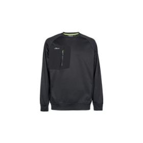 Upower York Sudadera Polar Cuello Redondo - Talla 4XL - Proteccion Termica - Color Negro Carbon