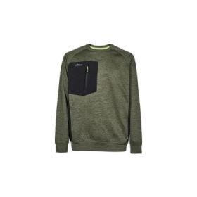 Upower York Sudadera Polar - Talla L - Cuello Redondo, Proteccion Termica - Color Verde Oscuro