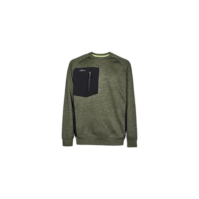 Upower York Sudadera Polar - Talla XL - Cuello Redondo, Proteccion Termica - Color Verde Oscuro