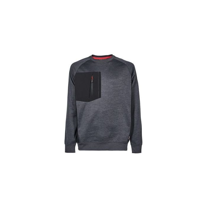 Upower York Sudadera Polar - Talla L - Cuello Redondo, Proteccion Termica - Color Gris Meteorito