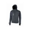 Upower Space Chaqueta Softshell - Talla 3XL - Membrana U-Tex, Impermeable y Transpirable, Forro Micropolar, Capucha Desmontable, Bolsillos Avanzados, Proteccion DPI1 - Color Gris Asfalto