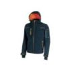 Upower Space Chaqueta Softshell - Talla 4XL - Membrana U-Tex, Repelente al Agua, a Prueba de Viento, Transpirable, Forro Micropolar, Capucha Desmontable, Proteccion DPI1 - Color Azul Marino