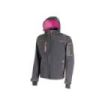 Upower Space Lady Chaqueta Softshell Impermeable - Talla L - Transpirable, a Prueba de Viento, Forro Micropolar, Capucha Desmontable, Bolsillos Avanzados, Proteccion DPI1 - Color Gris Fucsia