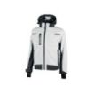 Upower Space Chaqueta Softshell Impermeable - Talla M - Transpirable, a Prueba de Viento, Forro Micropolar, Capucha Desmontable, Bolsillos Avanzados, Proteccion DPI1 - Color Blanco