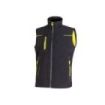 Upower Universe Chaleco Softshell Impermeable - Talla 2XL - Transpirable y Resistente al Viento, Forro Micropolar, Cremallera Impermeable, Bolsillo Free Sound, Detalles Reflectantes, Proteccion DPI1 - Color Negro Carbon