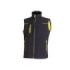 Upower Universe Chaleco Softshell Impermeable - Talla 4XL - Transpirable y Resistente al Viento, Forro Micropolar, Cremallera Impermeable, Bolsillo Free Sound, Detalles Reflectantes, Proteccion DPI1 - Color Negro Carbon