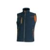 Upower Universe Chaleco Softshell Impermeable - Talla S - Transpirable y Resistente al Viento, Forro Micropolar, Cremallera Impermeable, Bolsillo Free Sound, Detalles Reflectantes, Proteccion DPI1 - Color Azul Marino
