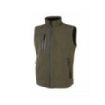 Upower Universe Chaleco Softshell Impermeable - Talla L - Transpirable, Resistente al Viento, Forro Micropolar, Bolsillo Free Sound, Detalles Reflectantes, Proteccion DPI1 - Color Verde Oscuro