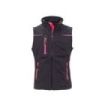 Upower Universe Lady Chaleco Softshell Impermeable - Talla S - Transpirable, Resistente al Viento, Forro Micropolar, Bolsillo Free Sound, Detalles Reflectantes, Proteccion DPI1 - Color Gris Fucsia