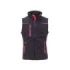 Upower Universe Lady Chaleco Softshell Impermeable - Talla XS - Transpirable y Resistente al Viento, Forro Micropolar, Bolsillo Free Sound, Detalles Reflectantes, Proteccion DPI1 - Color Gris Fucsia