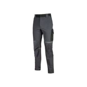 Upower World Pantalon Stretch U-4 - Talla M - Resistente y Transpirable, Secado Rapido, Multiples Bolsillos Funcionales, Ajuste Retractil, Detalles Reflectantes, Proteccion DPI1 - Color Gris Asfalto
