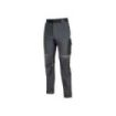 Upower World Pantalon Stretch Resistente - Talla S - Transpirable, Secado Rapido, Multiples Bolsillos, Ajuste Retractil, Detalles Reflectantes, Costuras Triples, Proteccion DPI1 - Color Gris Asfalto