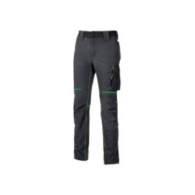 Upower World Pantalon Resistente y Transpirable - Talla L - Secado Rapido, Multiples Bolsillos Funcionales, Ajuste Retractil, Proteccion DPI1 - Color Gris Asfalto Verdoso