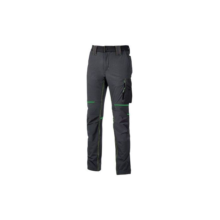 Upower World Pantalon Resistente y Transpirable - Talla M - Secado Rapido, Multiples Bolsillos Funcionales, Ajuste Retractil, Proteccion DPI1 - Color Gris Asfalto Verdoso