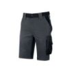 Upower Mercury Pantalon Corto de Alta Calidad - Talla 5XL - Repelente al Agua, Transpirable, Secado Rapido, Bolsillos Multiples, Proteccion Lumbar, Slim Fit, DPI1 - Color Gris Asfalto