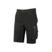 Upower Mercury Pantalon Corto Tejido U-4 - Talla L - Maxima Movilidad, Resistente, Repelente al Agua, Transpirable, Ajuste Retractil, Costuras Triples, Proteccion DPI1 - Color Negro Carbon