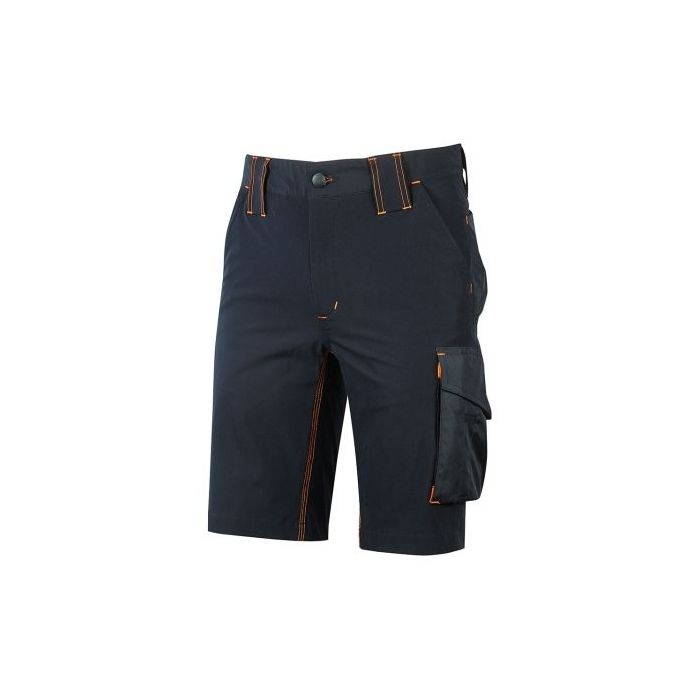 Upower Mercury Pantalon Corto Resistente y Transpirable - Talla 5XL - Tejido U-4 Stretch, Proteccion DPI1, Bolsillos Multifuncionales, Ajuste Retractil, Secado Rapido - Color Azul Marino