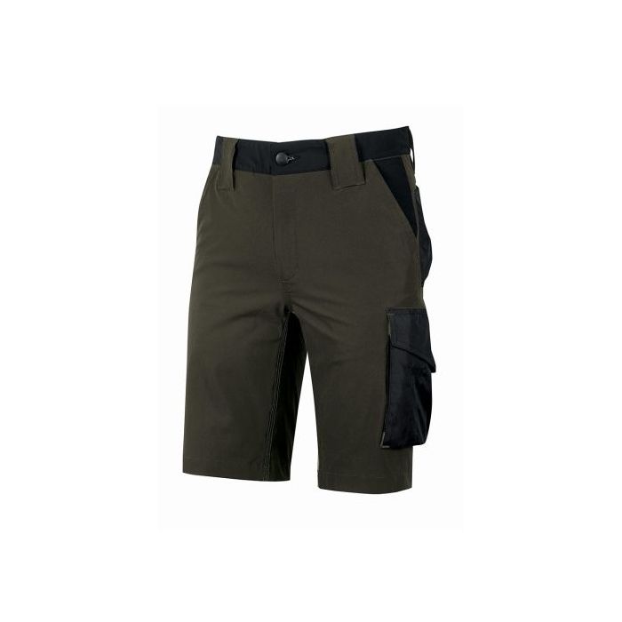 Upower Mercury Pantalon Corto Alta Calidad - Talla 3XL - Repelente al Agua, Transpirable, Secado Rapido, Multiples Bolsillos, Cintura Elastica, Proteccion DPI1 - Color Verde Oscuro