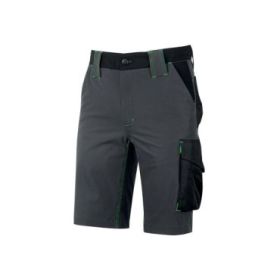 Upower Mercury Pantalon Corto de Alta Calidad - Talla S - Repelente al Agua, Transpirable, Secado Rapido, Multiples Bolsillos, Proteccion DPI1 - Color Gris Asfalto Verdoso