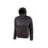 Upower Spock Chaqueta Hibrida Transpirable y Antiviento - Talla 4XL - Cierre Impermeable, Capucha Ajustable, Plumon sin Costuras, Bolsillos Fluorescentes, Proteccion DPI1 - Color Negro Carbon