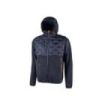 Upower Spock Chaqueta Hibrida Transpirable y Antiviento - Talla M - Cremallera Impermeable, Capucha Ajustable, Acolchado sin Costuras, Bolsillos con Cierres Fluorescentes, Proteccion DPI1 - Color Azul Marino