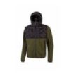 Upower Spock Chaqueta Hibrida Transpirable y Antiviento - Talla L - Cremallera Impermeable, Capucha Ajustable, Plumon Acolchado sin Costuras, Bolsillos Fluorescentes, Proteccion DPI1 - Color Verde Oscuro
