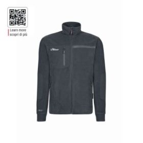 Upower Venus Sudadera Polar con Cremallera - Talla M - Transpirable y Duradera, Acabados Hot Press, Bolsillos con Cierre, Proteccion DPI1 - Color Gris Asfalto